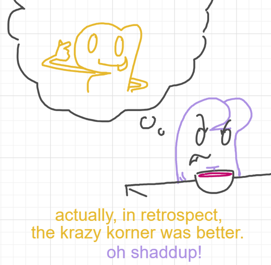 A panel from I've Been Everywhere, Man, episode nine of the Board Boards object show by Furretwalk/WalkingFurret.